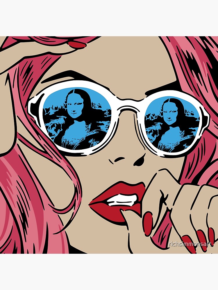 Mona Lisa Reflections Pink by richsimmonsart