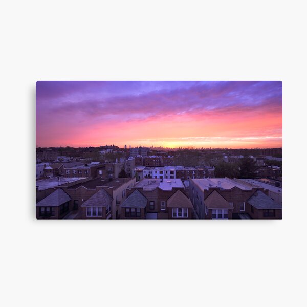 Manhattan in motion - Queens sunset Canvas Print
