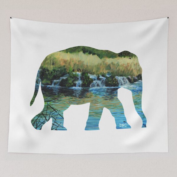 Item preview, Elephant Cascade Springs Silhouette designed and sold by DSC Arts.