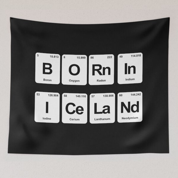 Item preview, Island born in Icelandic periodic table chemistry designed and sold by waldemarriefert.