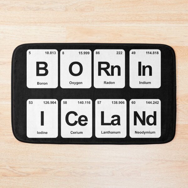 Item preview, Island born in Icelandic periodic table chemistry designed and sold by waldemarriefert.