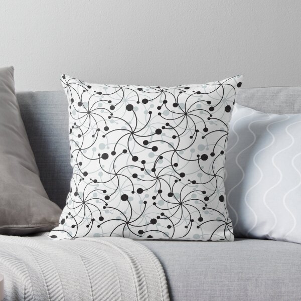 Decorative spiral with dots Throw Pillow