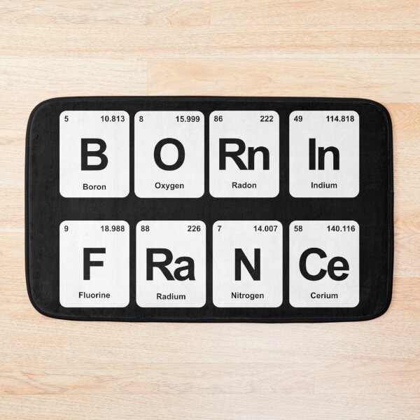 Item preview, France born french periodic table chemistry designed and sold by waldemarriefert.