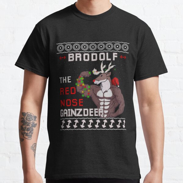 rudolph the red nosed gainz deer sweater