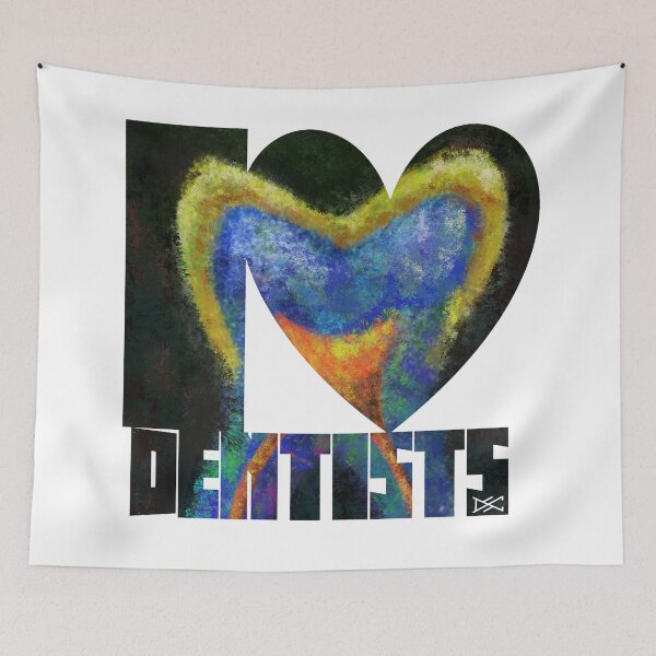 Item preview, I love Dentists Colorful Tooth Silhouette designed and sold by DSC Arts.