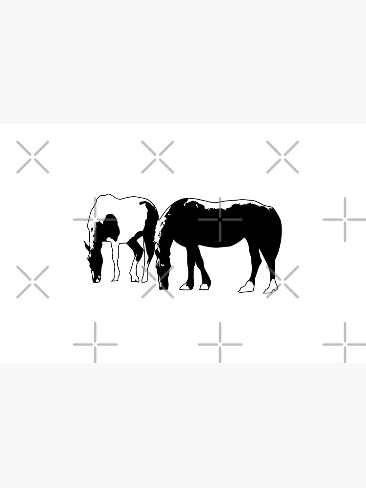 Horses in a field Vector by tribbledesign