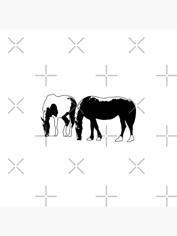 Horses in a field Vector by tribbledesign