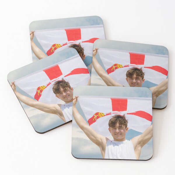 Item preview, A young man holding the flag of Northern Ireland designed and sold by Ben Gingell.