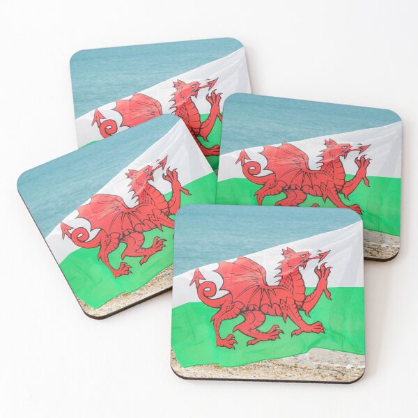 Item preview, A young man holding the flag of Wales designed and sold by Ben Gingell.