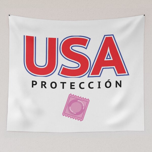 Item preview, USA Proteccion - Divertido diseño latino mexicano designed and sold by estudio3e.