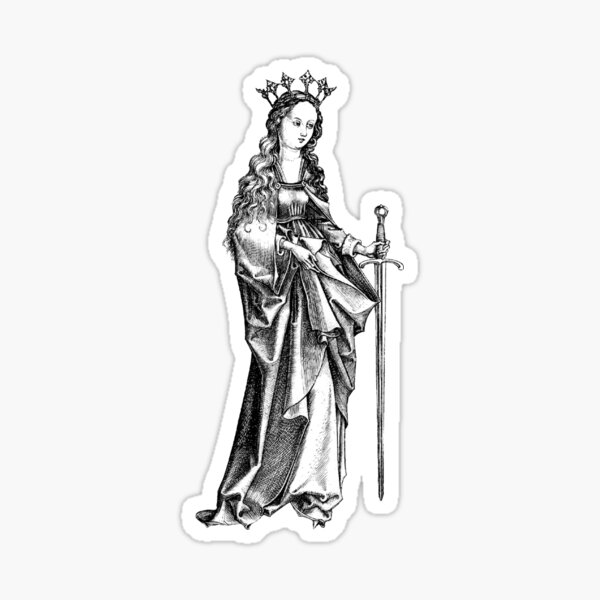 Vista previa del artículo con la obra «Princesa medieval con espada - Dibujo», diseñado y vendido por emovendo.