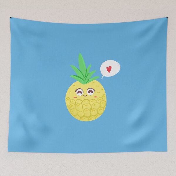 Item preview, Cute kawaii pineapple illustration  designed and sold by Nadia  Ronquillo.