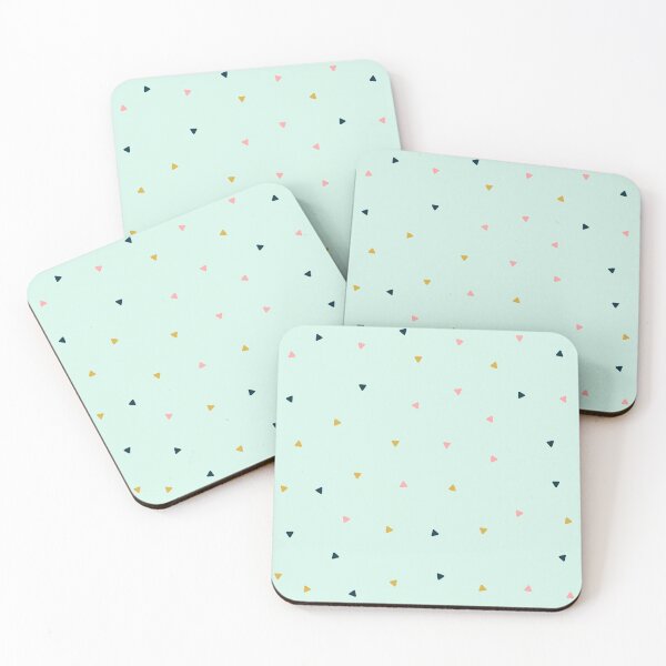 Item preview, Small colorful triangles with green water background designed and sold by Jenmag.