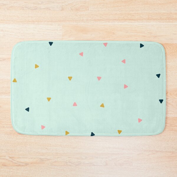 Item preview, Small colorful triangles with green water background designed and sold by Jenmag.