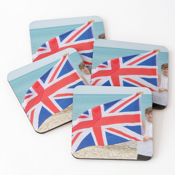Item preview, A young man holding the British Flag designed and sold by Ben Gingell.