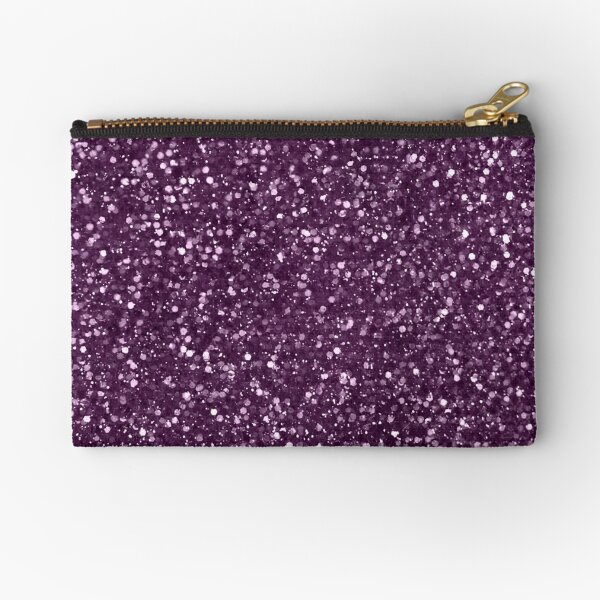 Sparkly Plum Purple Glitter Zipper Pouch
