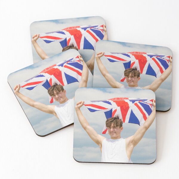 Item preview, A young man holding the British Flag designed and sold by Ben Gingell.