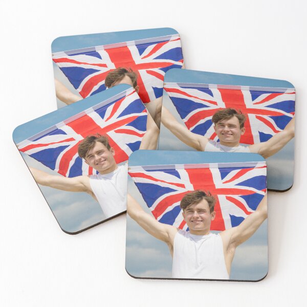 Item preview, A young man holding the British Flag designed and sold by Ben Gingell.
