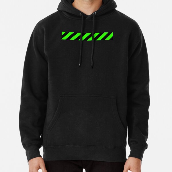 Black and Neon Green Diagonal Stripes