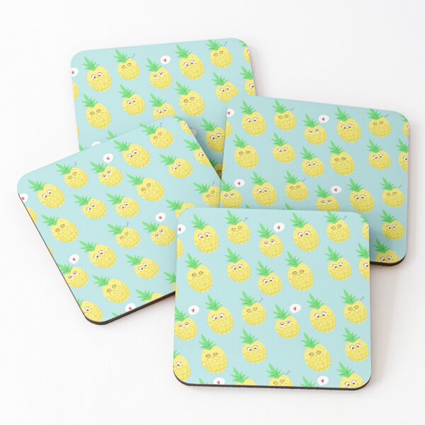 Item preview, Kawaii Pineapple mint pattern illustration  designed and sold by Nadia  Ronquillo.