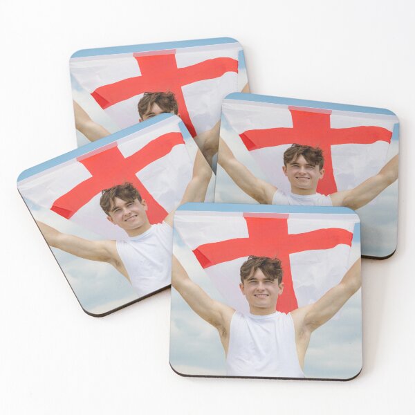 Item preview, A young man holding the English Flag designed and sold by Ben Gingell.
