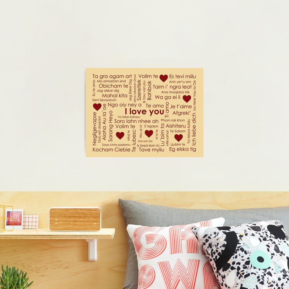 Carte je t'aime en plusieurs langues - CARTES PAR OCCASION/AMOUR
