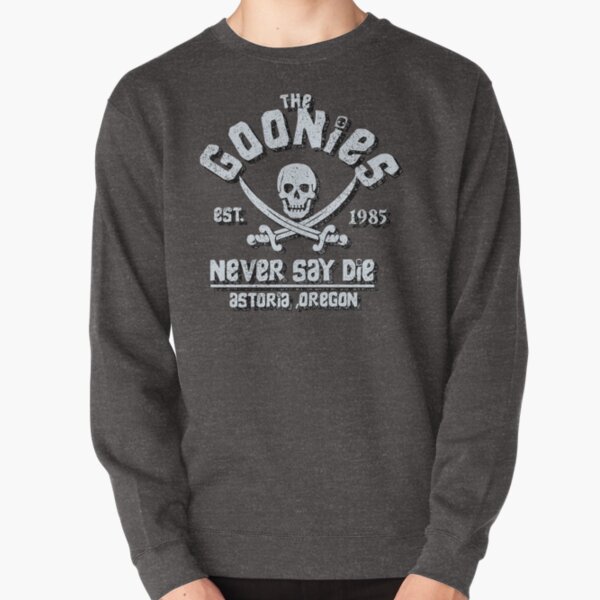 Goonies Never Say Die Distressed Vintage Retro 80s Mask Pullover Sweatshirt
