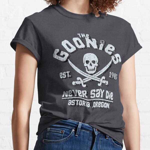 Goonies Never Say Die Distressed Vintage Retro 80s Mask Classic T-Shirt