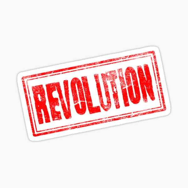 Revolution (Vintage Retro Stamp) Sticker