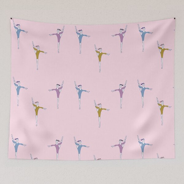 Item preview, Gymnasts pink pattern designed and sold by tetibright.