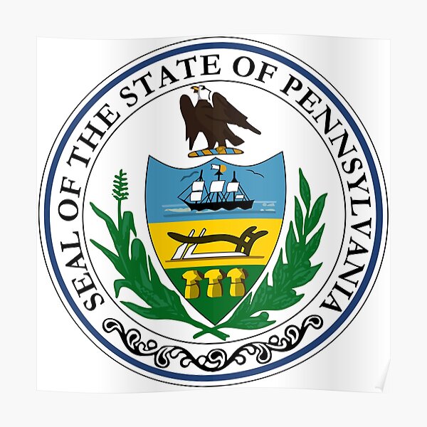 Pennsylvania State Seal Usa America Posters Redbubble