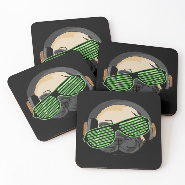 Item preview, Pug with a Green Tilted Shade designed and sold by JaysonBangit.