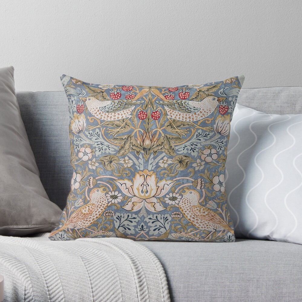 strawberry thief pillow