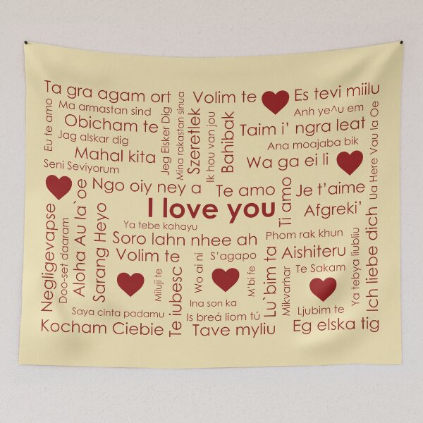 Item preview, I Love You in 50 Languages designed and sold by mymymagic.