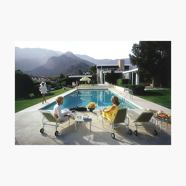 Poolside Mountain Photographic Print