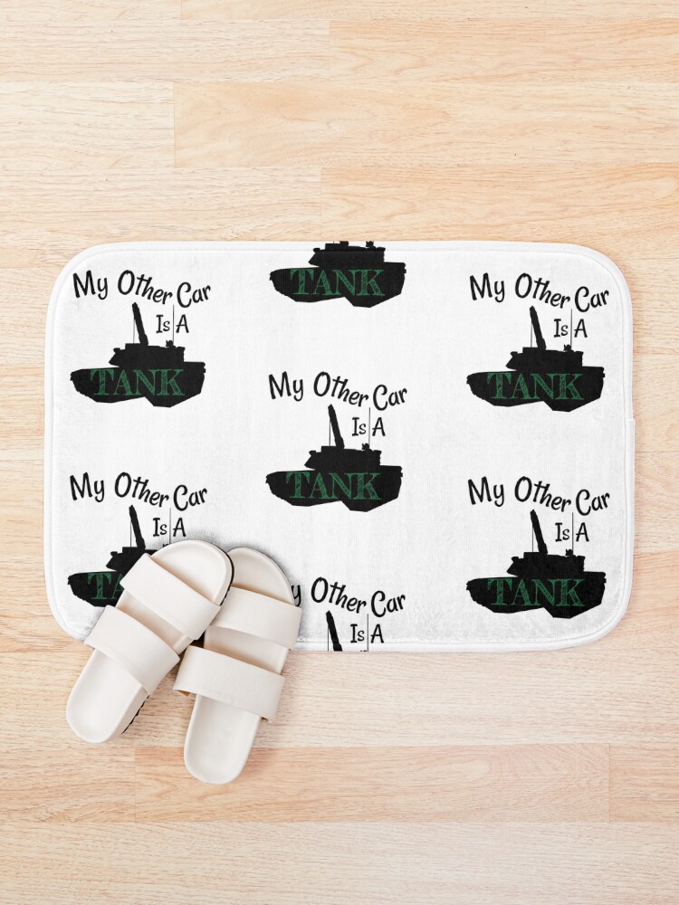 Alternate view of My Other Car is A Tank Bath Mat