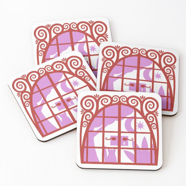 Item preview, The Valentine's Day Whimsical Ornamented Glass Door (red and pink) designed and sold by wariana.