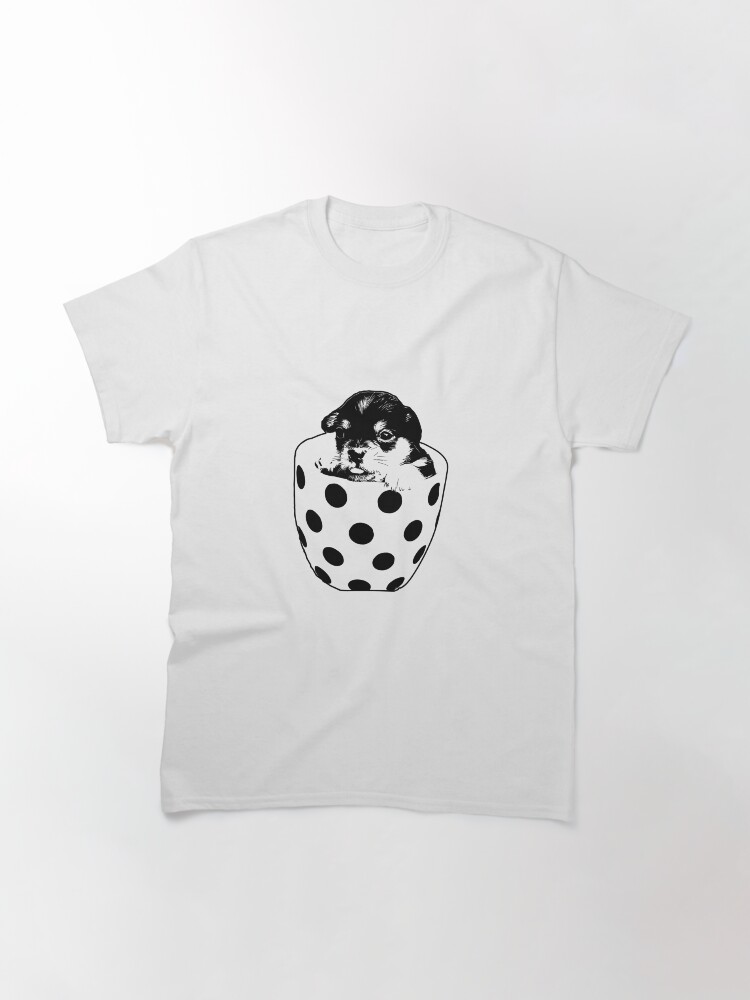 Alternate view of Pup In A Cup Vector Classic T-Shirt