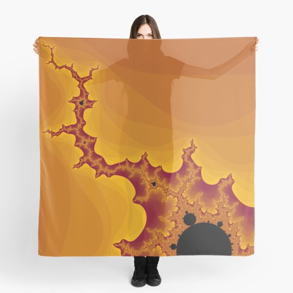 Orange Mandelbrot Set Scarf