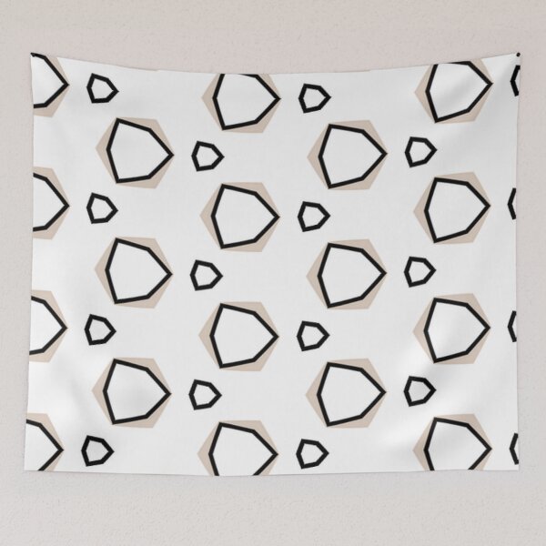 Item preview, White and Black Geometric Pattern designed and sold by Poetic Patterns Studio.