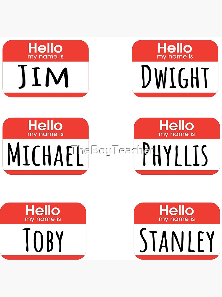 "the office names 1" Poster for Sale by TheBoyTeacher Redbubble