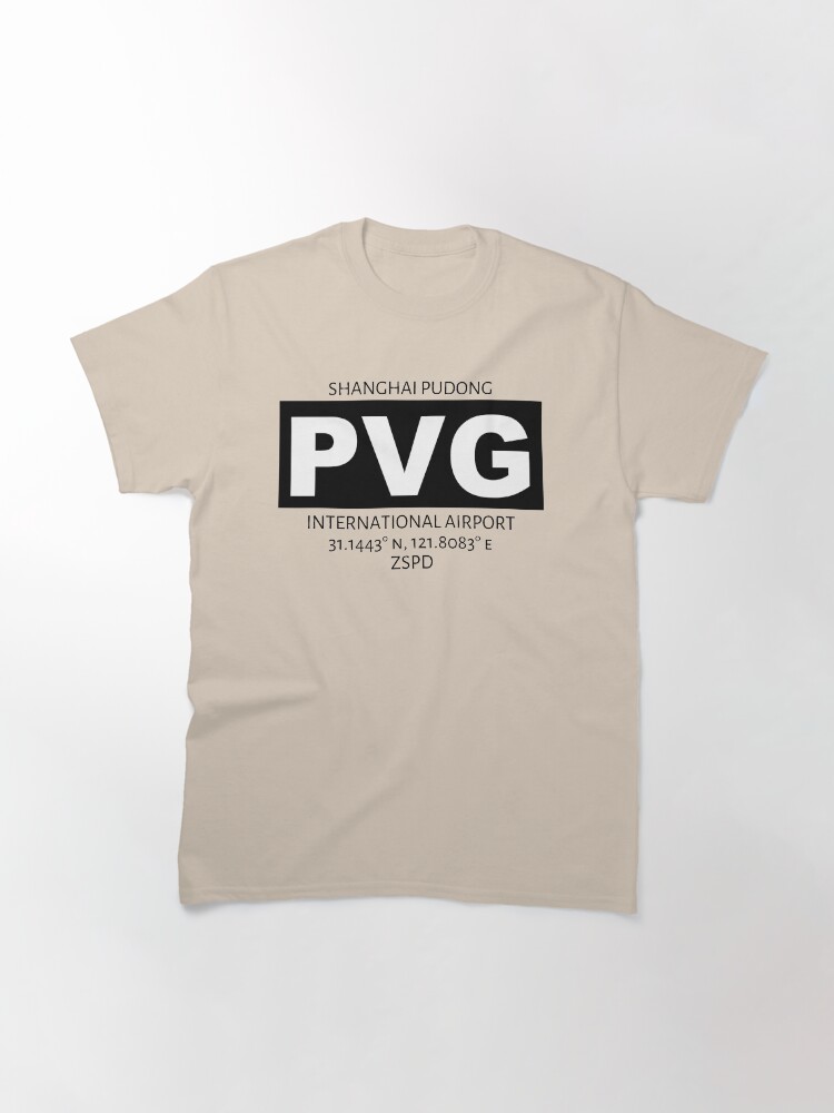 Thumbnail 2 of 7, Classic T-Shirt, Shanghai Pudong International Airport PVG designed and sold by AvGeekCentral.