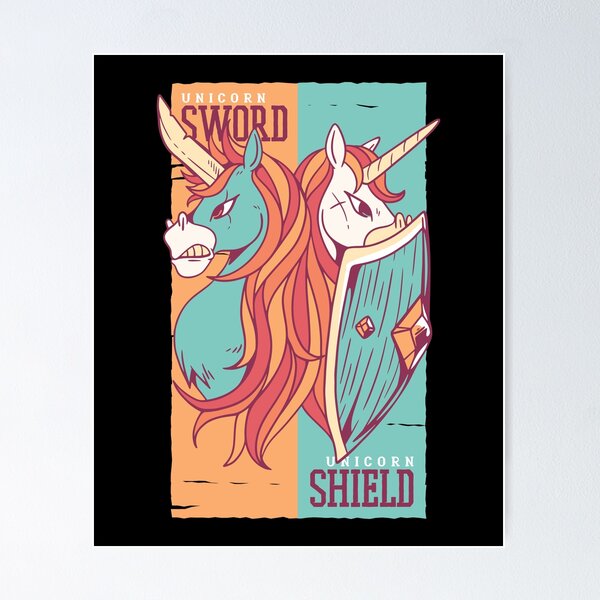 Item preview, UNICORNS SWORD AND SHIELD T-SHIRT MIDDLEFINGER TEE SWEATER GIFT PRESENT BIRTHDAY CHRISTMAS designed and sold by Timcito.