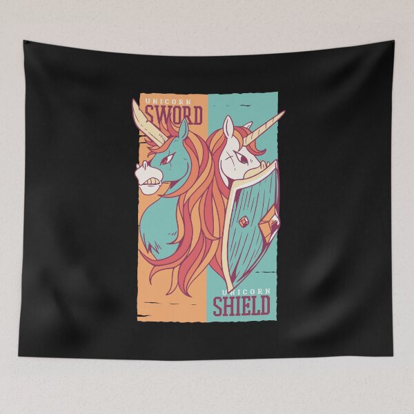 Item preview, UNICORNS SWORD AND SHIELD T-SHIRT MIDDLEFINGER TEE SWEATER GIFT PRESENT BIRTHDAY CHRISTMAS designed and sold by Timcito.