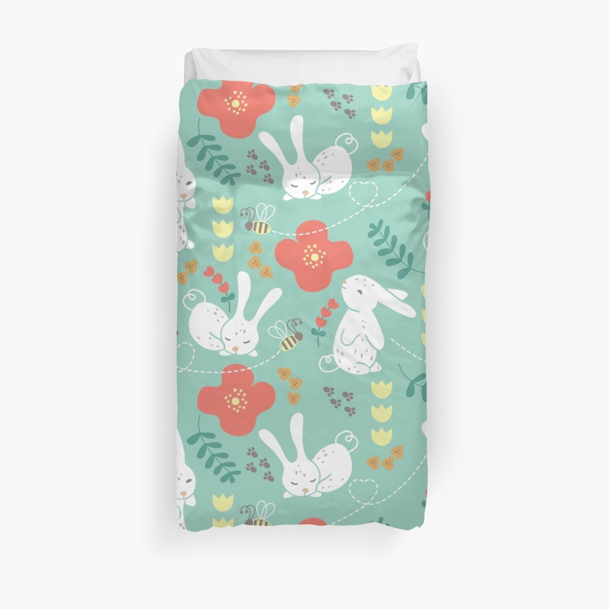"Rabbit Season" Duvet Cover by limegreenpalace Redbubble
