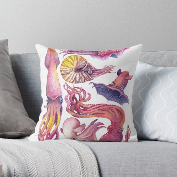 Cephalopods Throw Pillow