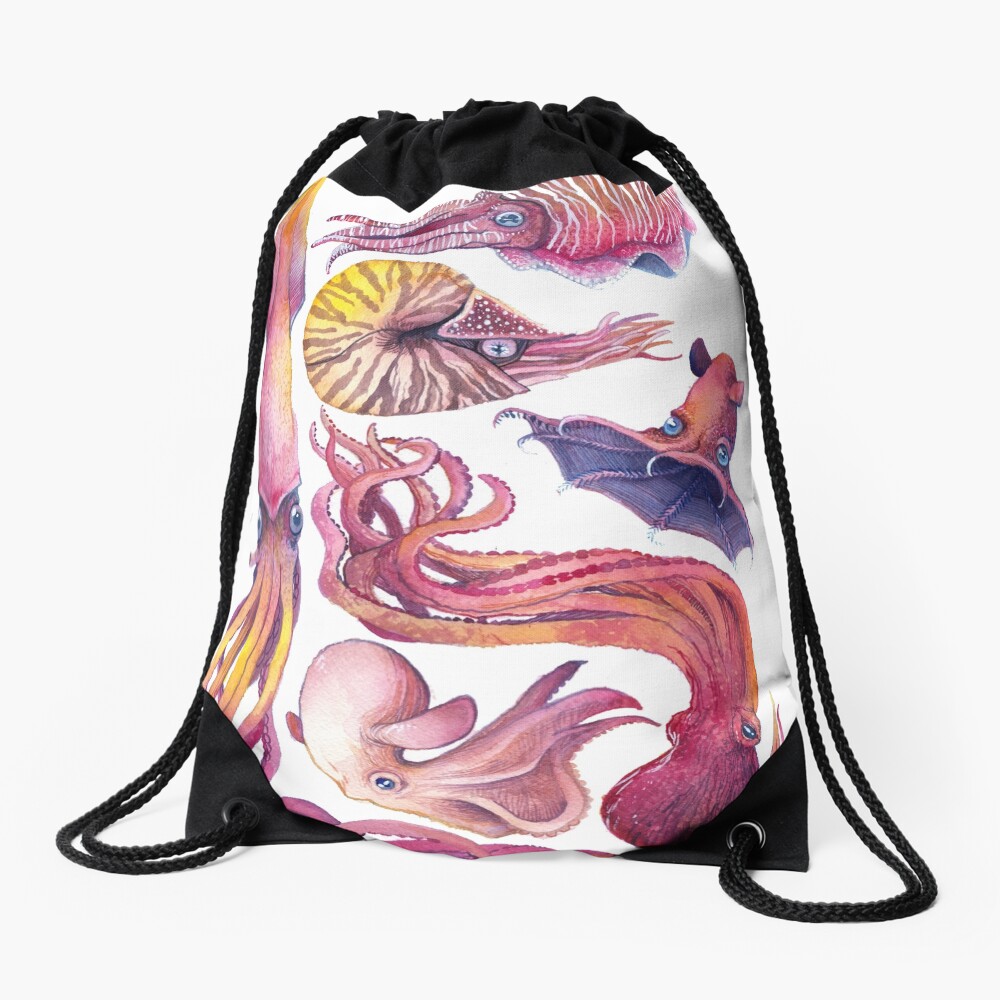 Cephalopods Drawstring Bag