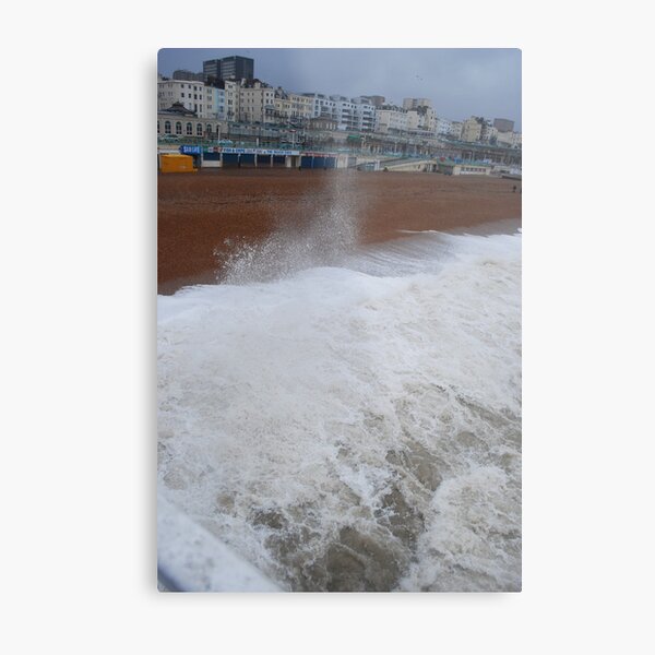 Wet & Windy in Brighton Metal Print