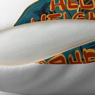 Alternate view of Hello Neighbor Throw Pillow