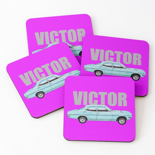 Item preview, Vauxhall Victor FD saloon illustration with text designed and sold by Retroblast.